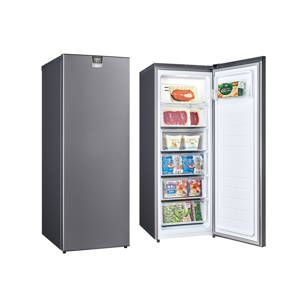 實體店面 三洋SANLUX【SCR-V142A】142公升 窄身設計 直立式變頻有霜冷凍櫃