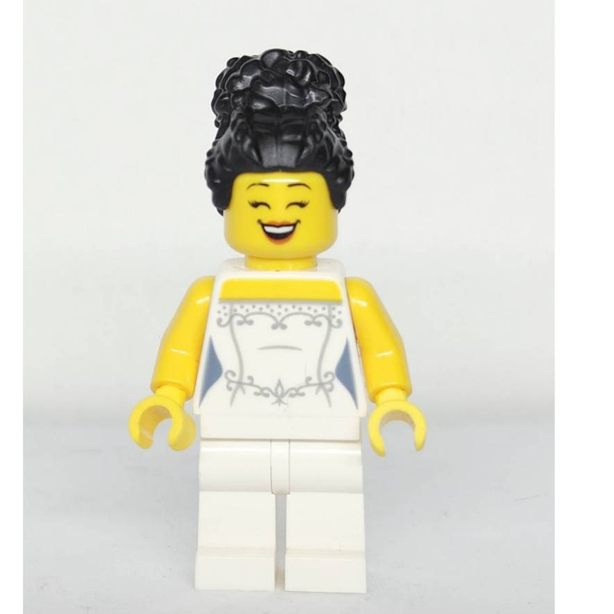 &lt;樂高人偶小舖&gt;正版LEGO 自組人偶C203 新娘 雙面表情 城市 禮服 臉不挑款