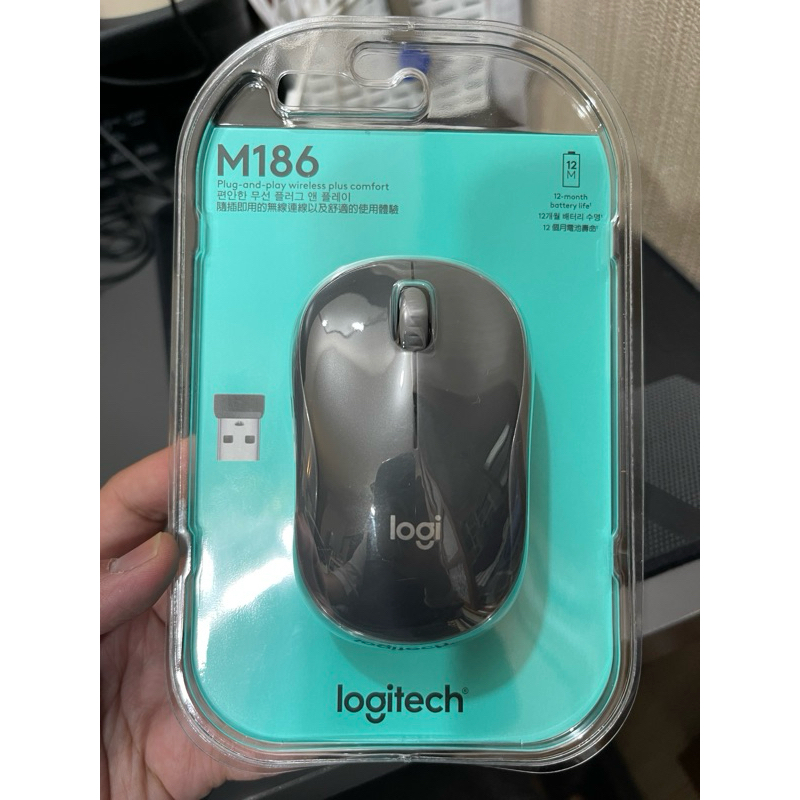 Logitech m186 無線滑鼠 350元 全新