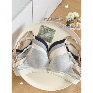 [PIGLET]女生內衣 春夏新款內衣女 女性內衣 舒適薄款透氣 聚攏無鋼圈內衣 螺紋三角杯固定文胸罩 運動外穿打底內衣