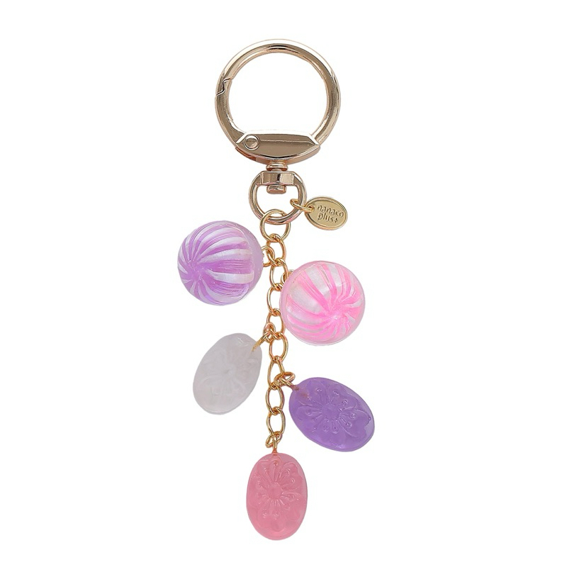 現貨 🇯🇵日本製 Nanaco plus+ 粉紅色 紫色 波波糖 🍭糖果 🍬糖 🔑鑰匙圈 吊飾 2112
