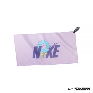 NIKE SWIM 印花快乾毛巾 運動 微笑 花朵 紫 NESSD129-594