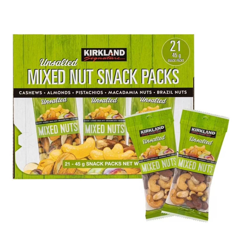 Costco 好市多 Kirkland 科克蘭 無調味綜合堅果隨手包 45公克 X 21包 堅果 零食 點心 健康