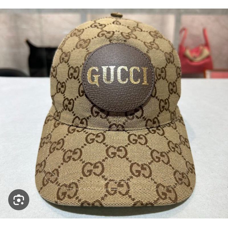 Gucci 經典Logo棒球帽（咖色S號)