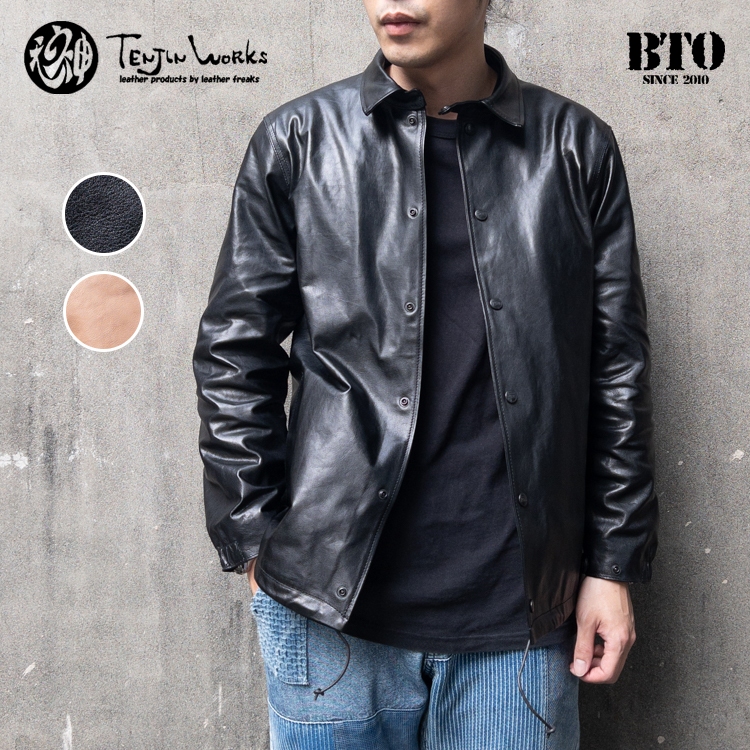 [BTO]日本【Tenjin Works 天神】 SJ01 教練員皮衣 枥木中牛皮 教練夾克
