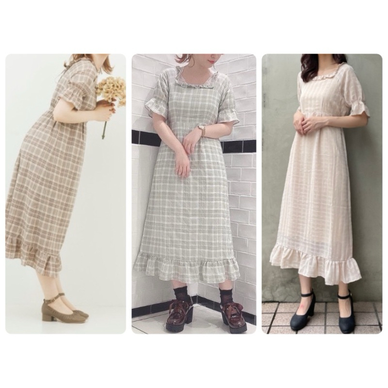 （多款選3件1111元） 02 日本洋裝 MAJESTIC LEGON 格紋 長版 洋裝 M ¥6490