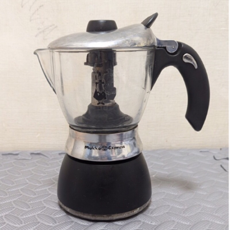 (二手）Bialetti Mukka Express Vetro Glass 奶牛壺 玻璃 摩卡壺