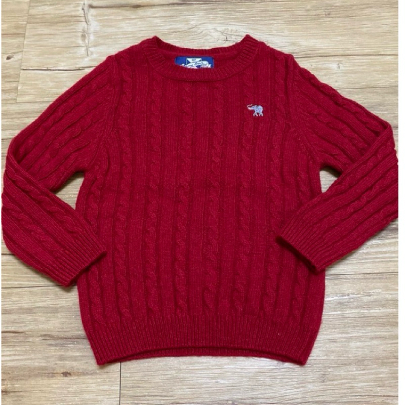 極新🎀歐洲品牌 Trotters喀什米爾羊毛衣紅色2/3y