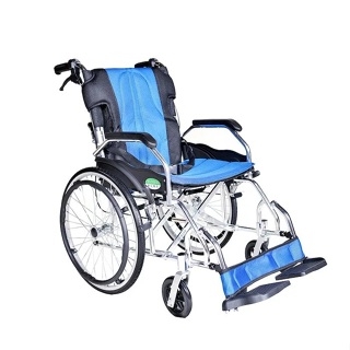 海夫頤辰醫療 機械式輪椅未滅菌20吋專利 輪椅-B款 3段調整/中輪/收納式/攜帶型 橘紅藍三色(YC-600/20)