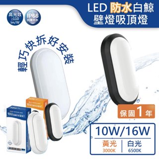 【舞光.LED】LED 10W/16W白鯨防水壁燈【實體門市保固一年】-WLBJ16 浴室吸頂燈 防水壁燈 陽臺燈