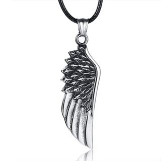 【CPN-505】精緻個性天使之翼羽毛鈦鋼墬子項鍊