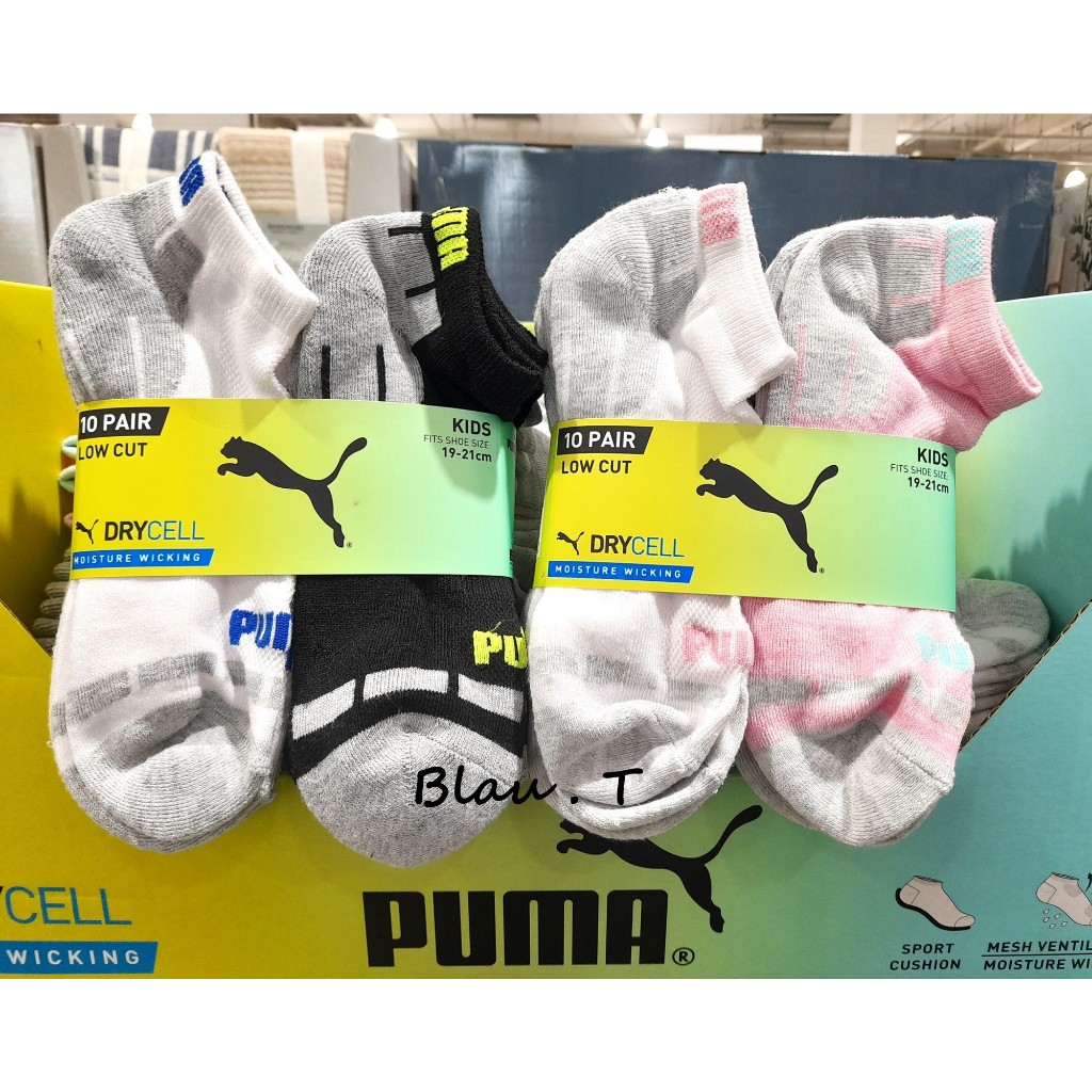 【10雙】現貨🎶 PUMA 兒童短襪 兒童襪 適合鞋子尺寸19-21cm 好市多代購 COSTCO