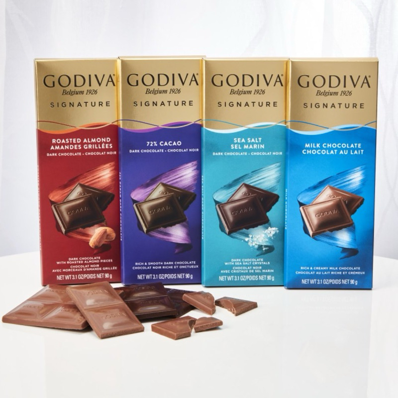 GODIVA 醇享系列巧克力磚（4種口味）