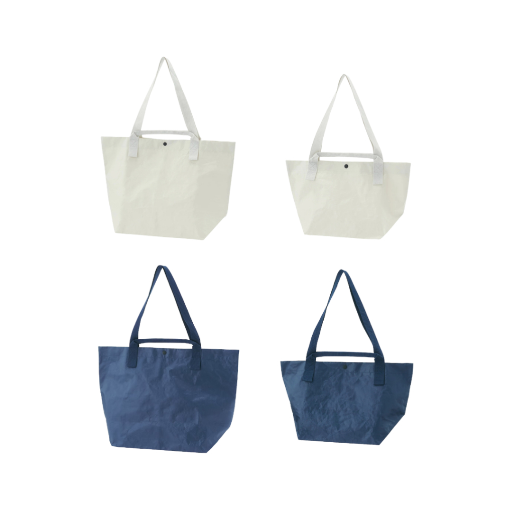 MUJI 無印良品｜聚丙烯托特包 淺米/深藍 兩種尺寸 環保袋 購物袋