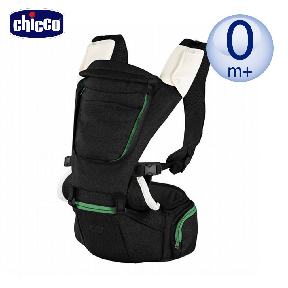 【義大利 chicco】HIP SEAT輕量全方位坐墊 機能嬰兒揹帶｜海盜黑