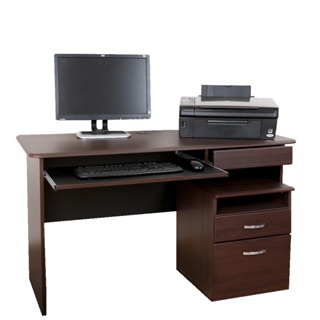 【DFhouse】梅克爾(1抽1鍵)電腦辦公桌+活動櫃(2色)