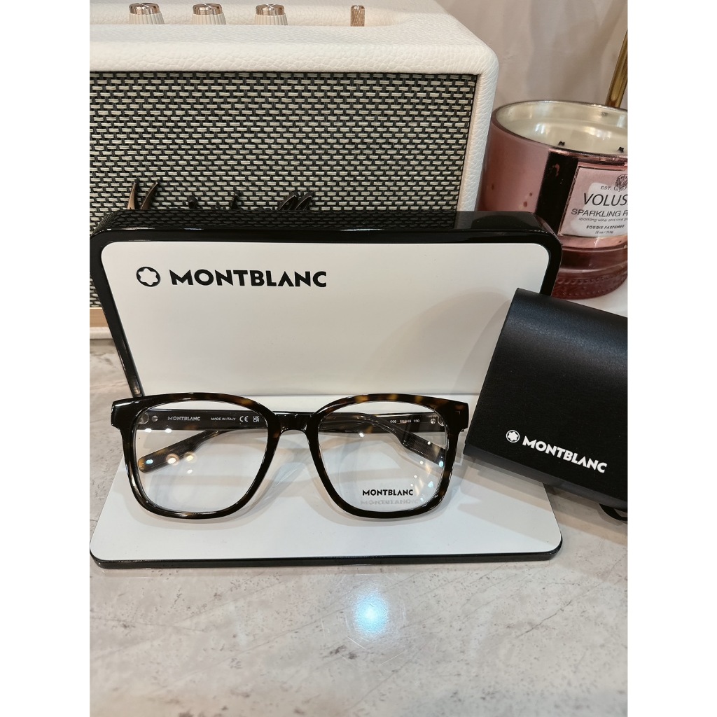 【預購】麗睛眼鏡【萬寶龍 MONT BLANC】可刷卡分期 MB0180OK 琥珀色 台灣總代理公司貨 萬寶龍眼鏡