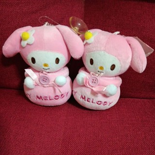 很特別早期全新的2006年 三麗鷗 美樂蒂 My Melody 置物桶玩偶 立體公仔造型 填充娃娃 掛飾 吊飾 絕版珍藏