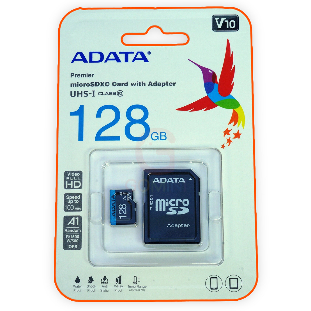 【GOMINI】ADATA 威剛 Premier microSDXC UHS-I 128G記憶卡 A1-附轉卡 附發票