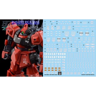 【Max模型小站】炎水貼 GHOST HGUC(02) 裡克迪亞斯 模型 Rick Dias MSA-099 螢光水貼