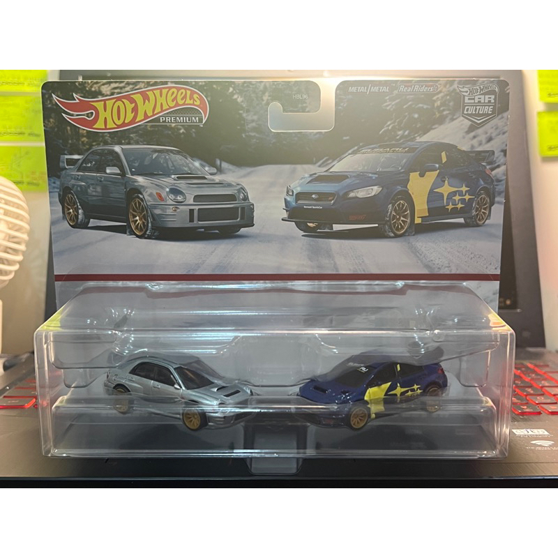 （萊恩收車R.C.F)風火輪Hotwheels雙車組subaru impreza GDB + WRX STI 全新硬皮鯊