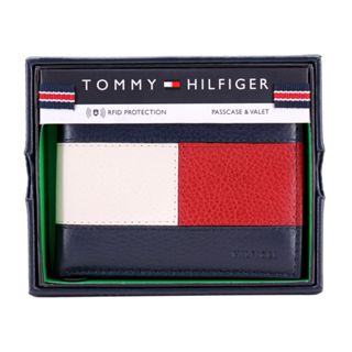 【AIU精品】A級福利品 Tommy Hilfiger 櫃上新款 男士皮夾 RFID 雙折錢包 經典款短夾