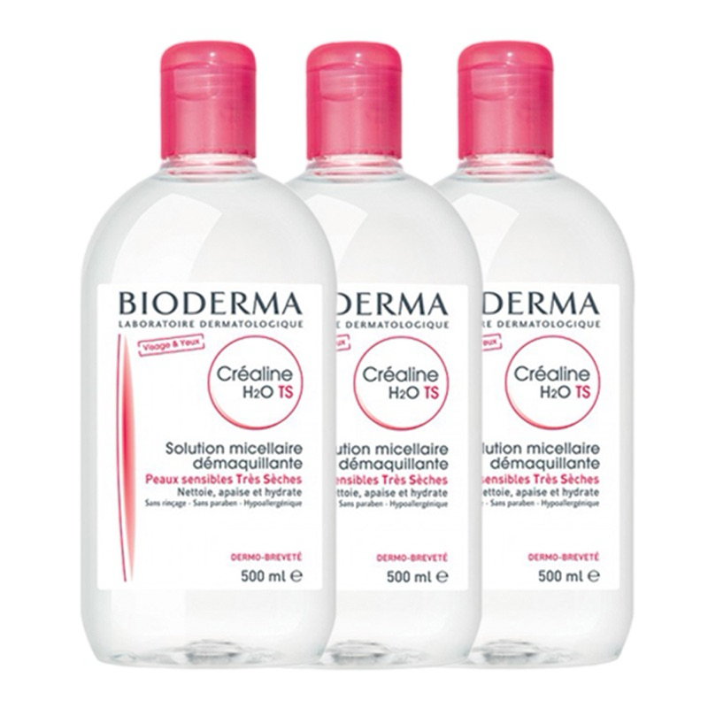 BIODERMA 貝膚黛瑪 高效潔膚液 潔膚水 卸妝水 500ml 法國原裝 3入組 敏感肌