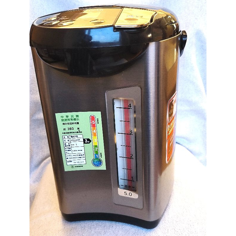 TIGER 虎牌 5.0L微蒸氣設計節能保溫電熱水瓶 日本製造 PDU-A50R 二手良品