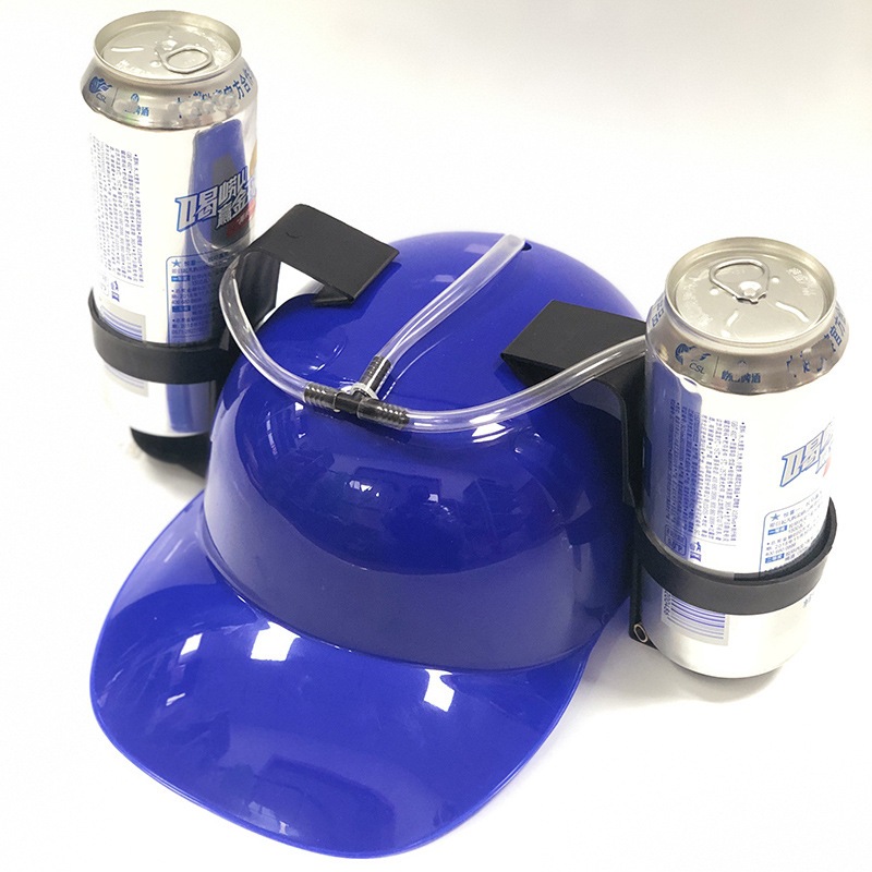 遊戲帽子玩很大【飲料帽 懶的拿】 啤酒飲料頭盔 創意球賽可樂 啤酒帽 新奇酒吧 飲料帽 樸修夏同款