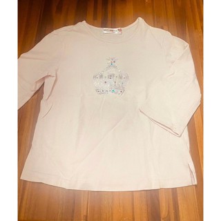 二手 1/2美人魚 女童 兒童童裝 百貨公司 品牌專櫃 why and1/2 9號125cm 粉紅色 皇冠 長袖上衣