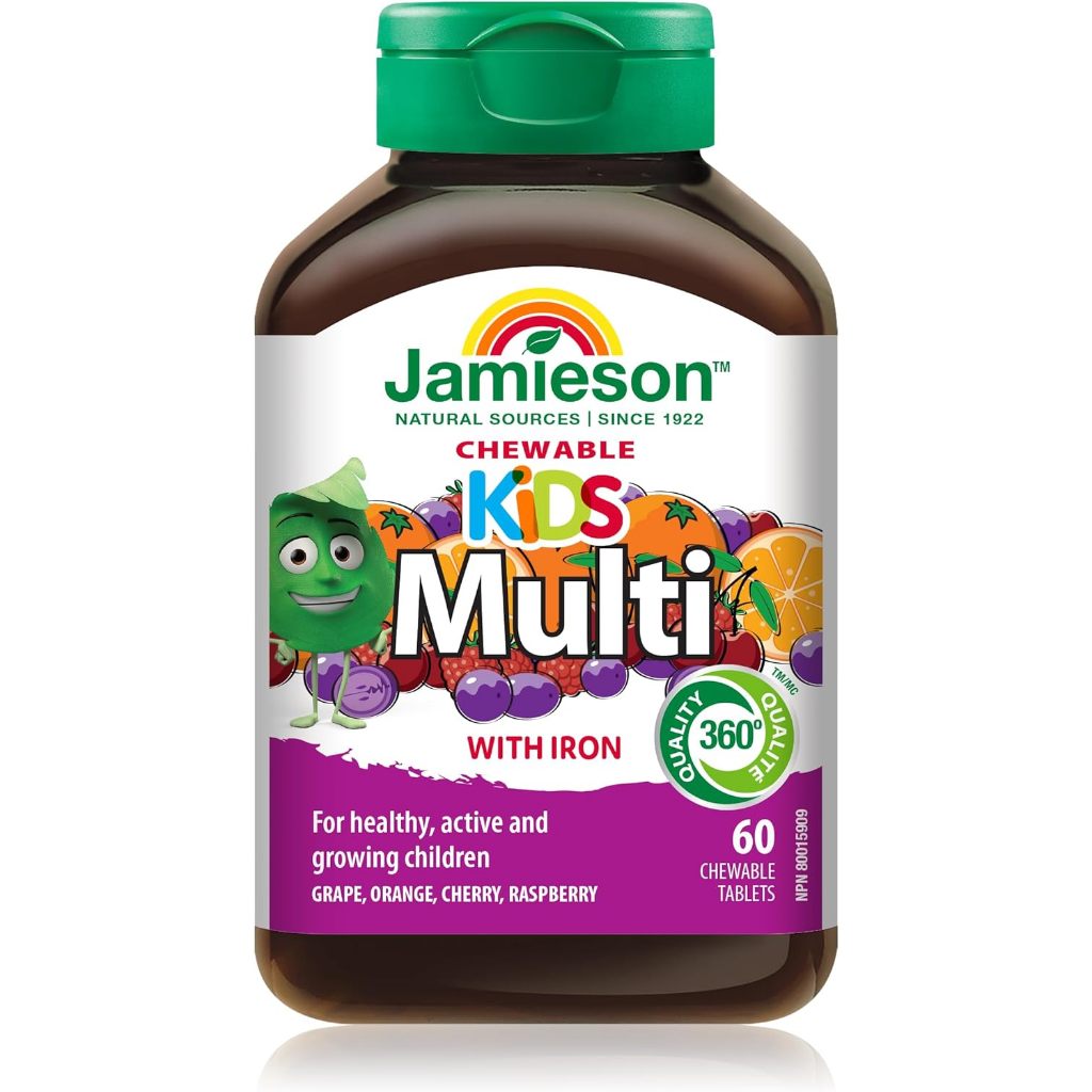 🌈寶貝最愛🍁美加安心代購🍁 Jamieson健美生 兒童綜合維他命+鐵 天然水果咀嚼錠 60粒