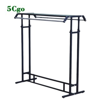 5Cgo.【樂趣購】服裝店展示架雙槓落地式金色烤漆中島架童裝貨架陳列架可調高側掛衣服架子開發票t635188036417