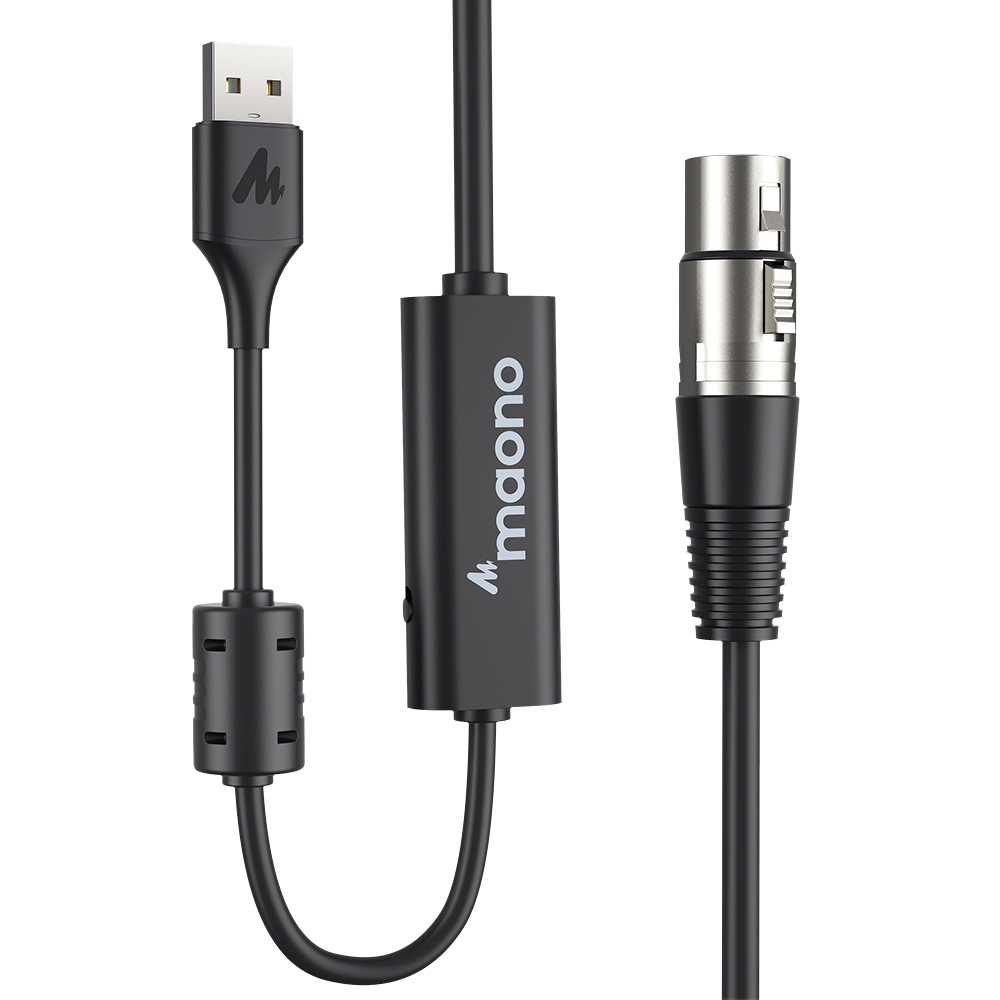 MAONO閃克 XU01 XLR to USB 轉接線，48V幻象，麥克風直接USB連上電腦，錄音介面【帝米數位音樂】