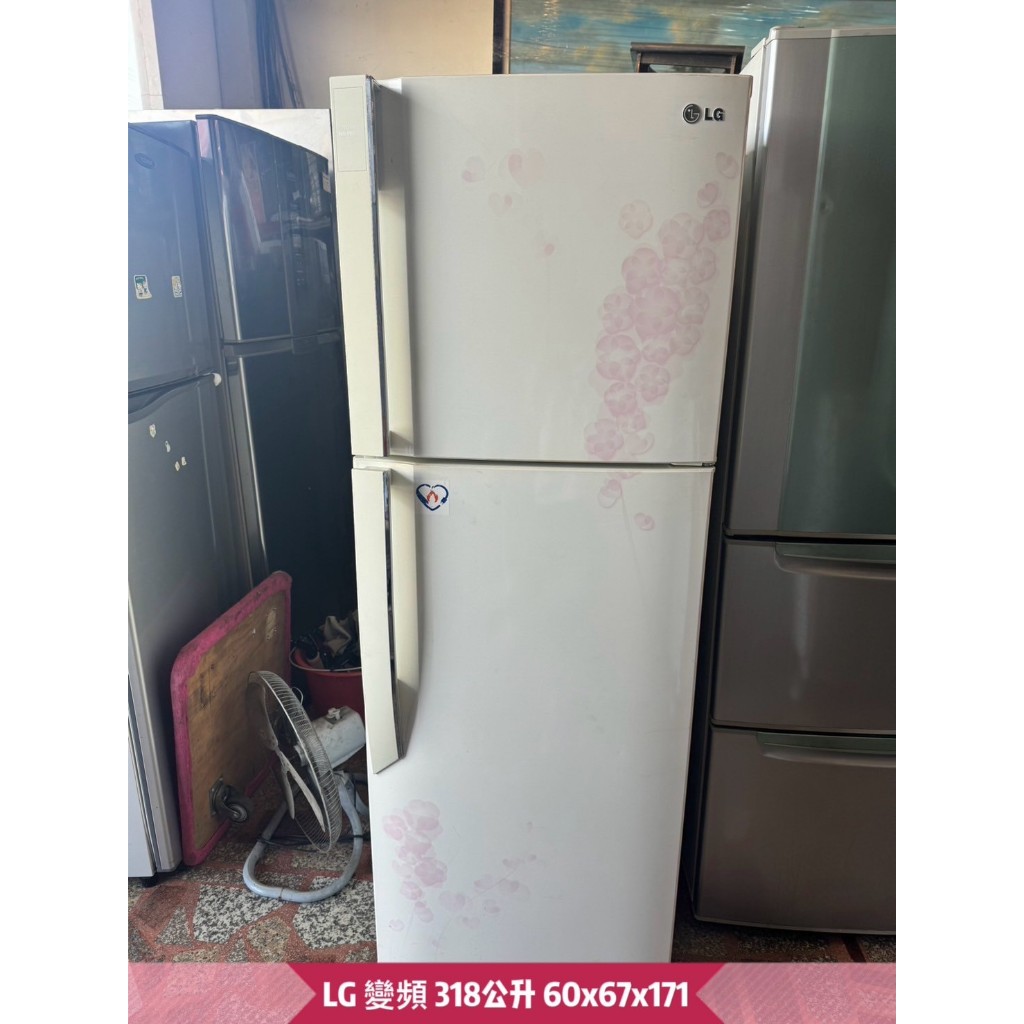 龍潭家具家電買賣 LG樂金 GN-L392NP 變頻雙門冰箱  318公升二手冰箱推薦