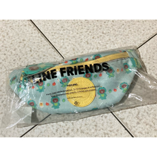 全新 韓國 Line friends jungle brown 叢林熊大 圖騰腰包 側背包 官方正品