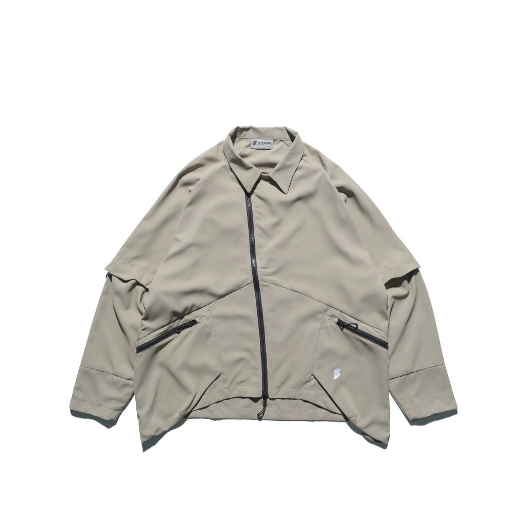 【P.COAST LAB 】OCTO GAMBOL Detachable Sleeves Blazer (Khaki)