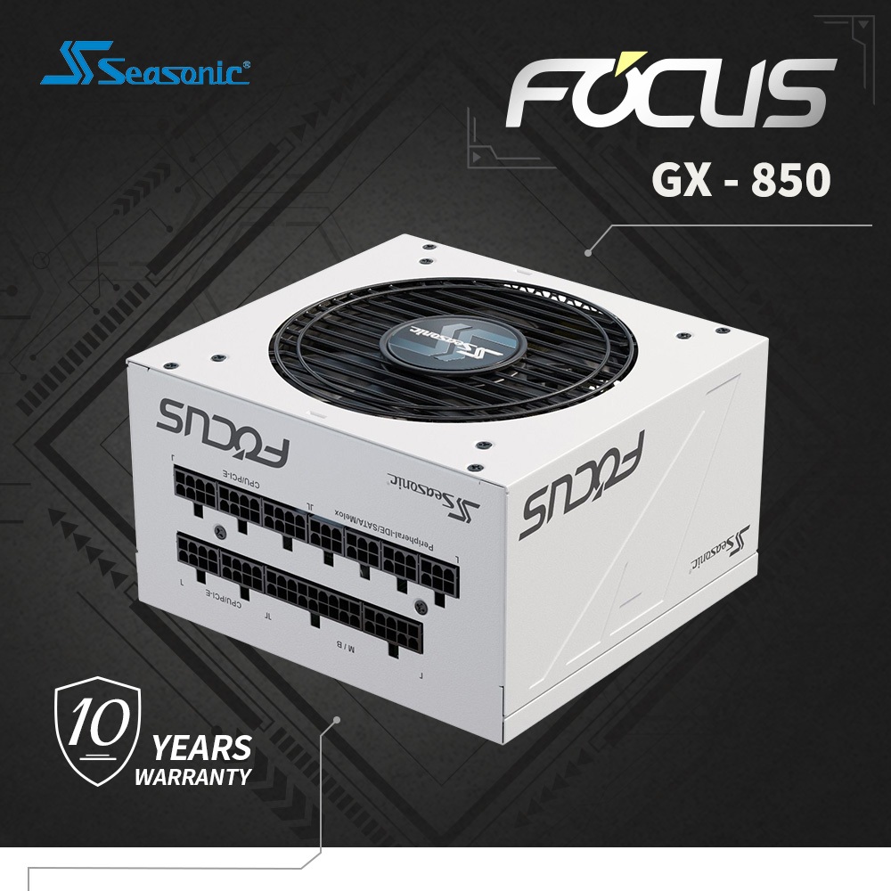 海韻 Seasonic FOCUS GX 850 電源供應器 金牌全模 白 SE-PS-FOGXW850