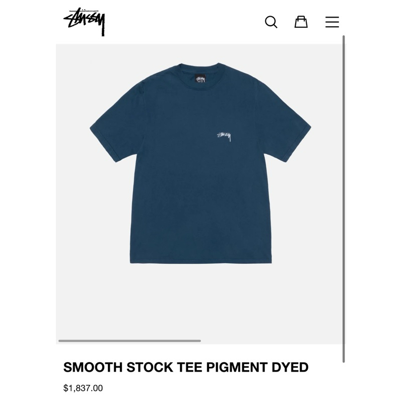 🇺🇸STUSSY SMOOTH STOCK TEE PIGMENT DYED印花 短袖T恤 正品 潮流 滑板