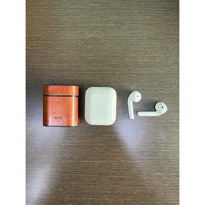 《二手良品》 AirPods 2 + COWA真皮保護套