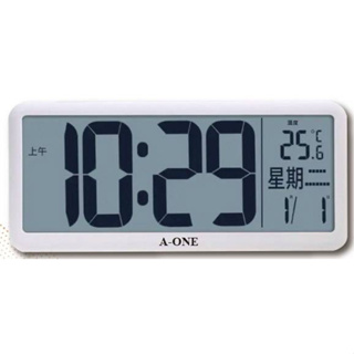 【A-ONE 金吉星】LCD多功能電子顯示座掛鬧鐘 橫式電子鐘 直立/避掛 鬧鐘 TG-0960