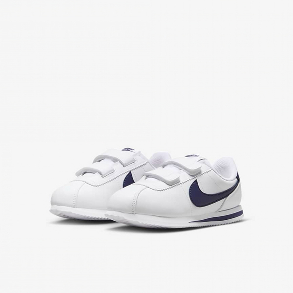 【NIKE】CORTEZ BASIC SL PSV 阿甘鞋 白藍 中童 小朋友 魔鬼氈 白黑-904767106