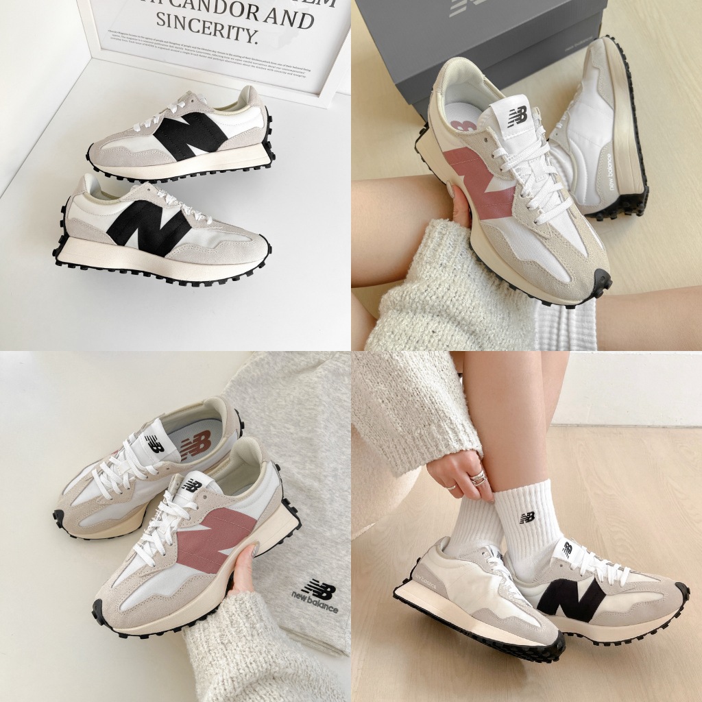 -EJ- 現貨 NEW BALANCE 327 NB327 海鹽 黑白 珊瑚紅 玫瑰粉 MS327FE WS327CD