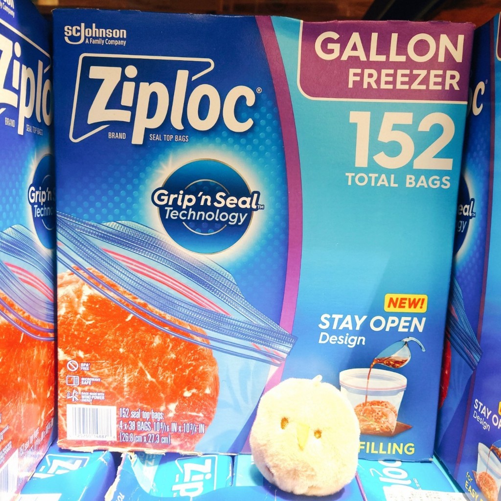 COSTCO 美國 Ziploc 雙層夾鏈冷凍保鮮袋 大 152入 冷凍保鮮袋 夾鏈袋 保鮮袋 冷凍 保鮮 雙層 鎖鮮