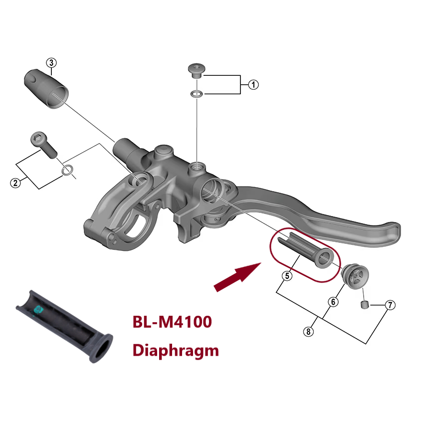 SHIMANO DEORE 煞把修補件 BL-M4100 油壺封膜，BL-M6100通用