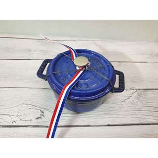 (第77箱) 全新 法國 Staub 史大伯 MINI系列 10cm 0.25L 皇家藍 圓鍋 琺瑯 鑄鐵鍋