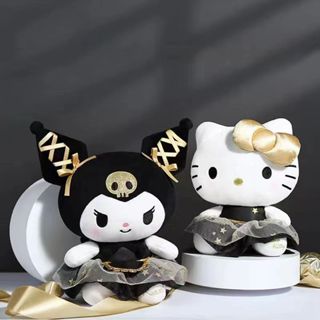 🔥三麗鷗娃娃 黑金庫洛米玩偶 新款黑金kitty 毛絨玩具 表白求婚禮物 床頭娃娃 生日禮物 情人節禮物 畢業禮物