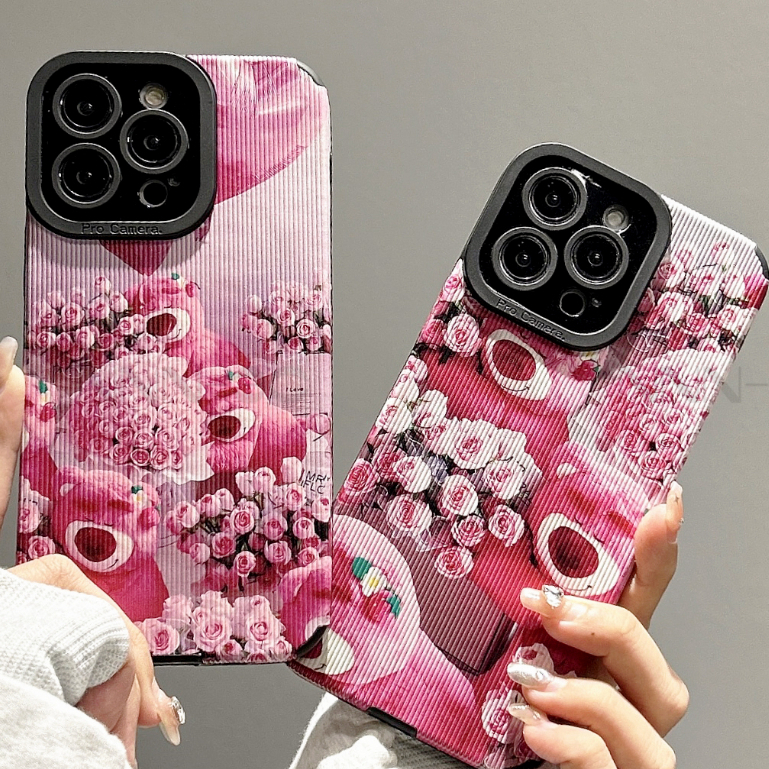 氣球玫瑰草莓熊 蘋果 iPhone 7 8 14 15 plus 防摔殼 11 12 13 全包軟殼 11pro 手機殼