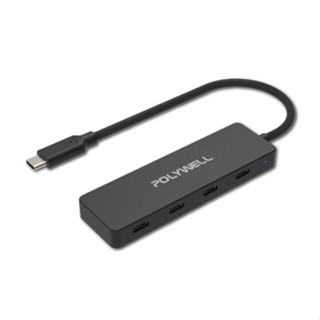 POLYWELL USB3.2 Type-C 4埠高速集線器 分線器 擴展器 10Gbps Hub 寶利威爾