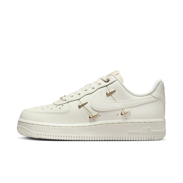 NIKE Wmns Air Force 1 Mini Gold 休閒鞋 女 米白 小金勾 炫雅款 FV3654111