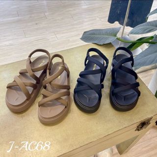 (J-AC68) 軟寬帶微厚底羅馬涼鞋